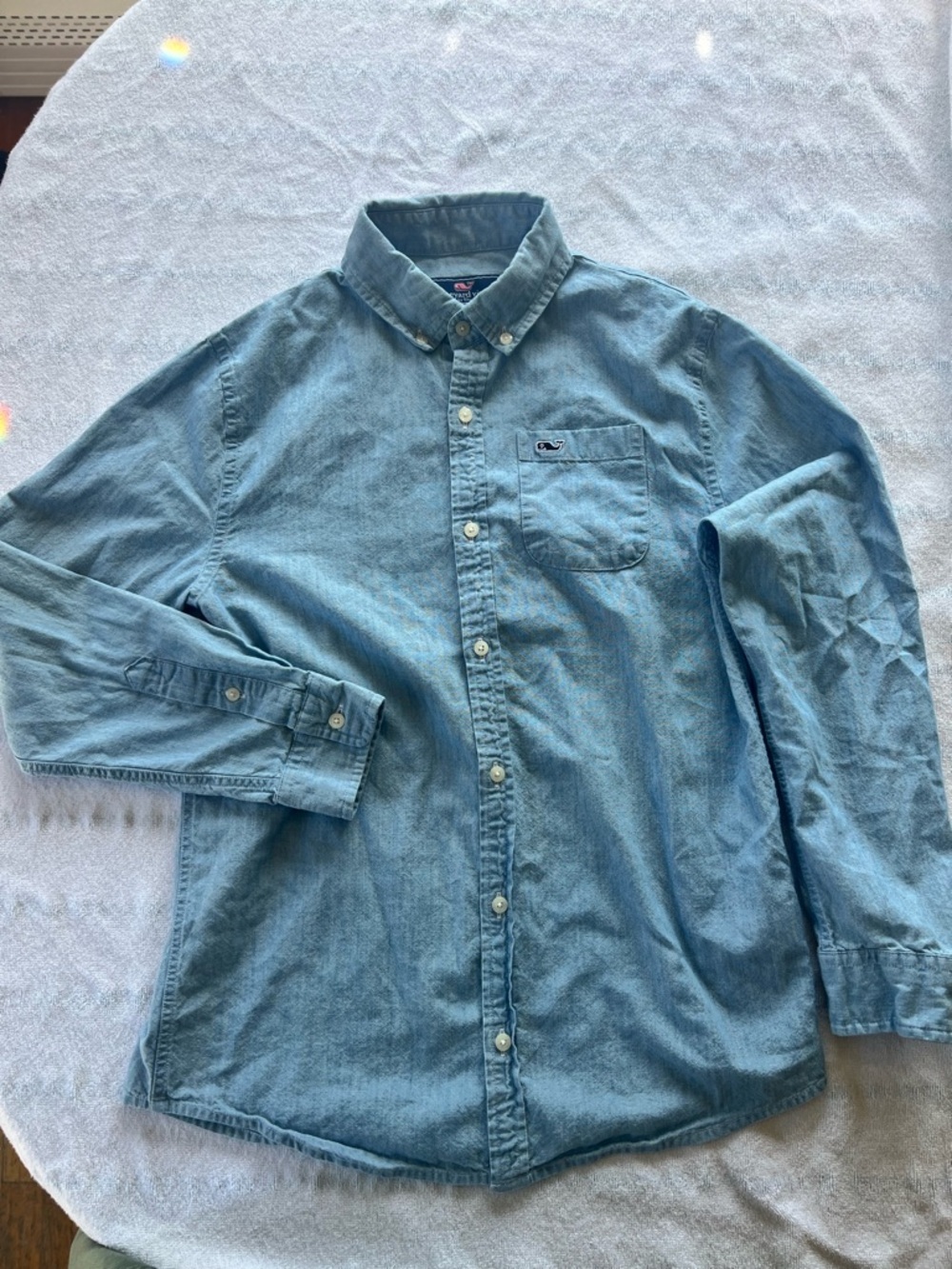 Vineyard Vines Light Blue Casual Button-Down Shirt Boys Medium​